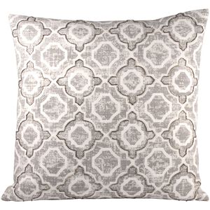 Tristian 20 X 0.25 inch Gray with Crema Pillow, Cover Only