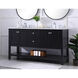 Metropolis 60 X 22 X 34 inch Black Vanity Sink Set
