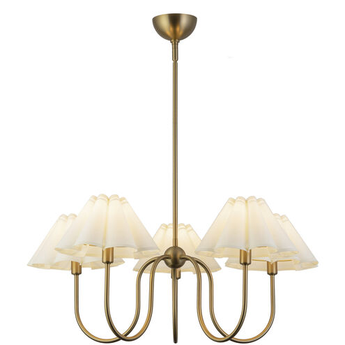 Alora Mood Rosemary 5 Light 31.13 inch Brushed Gold Chandelier Ceiling Light in Brushed Gold and Folded White