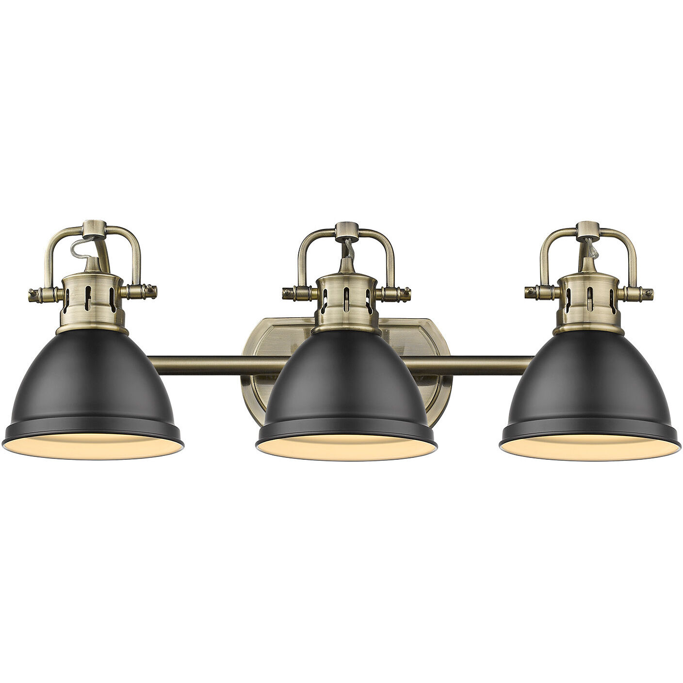 Yep Duncan Vanity Wall Light in Aged Brass, Matte Black