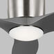 Titus 44 Hugger LED 44 inch Brushed Steel with Silver Blades Indoor/Outdoor Ceiling Fan