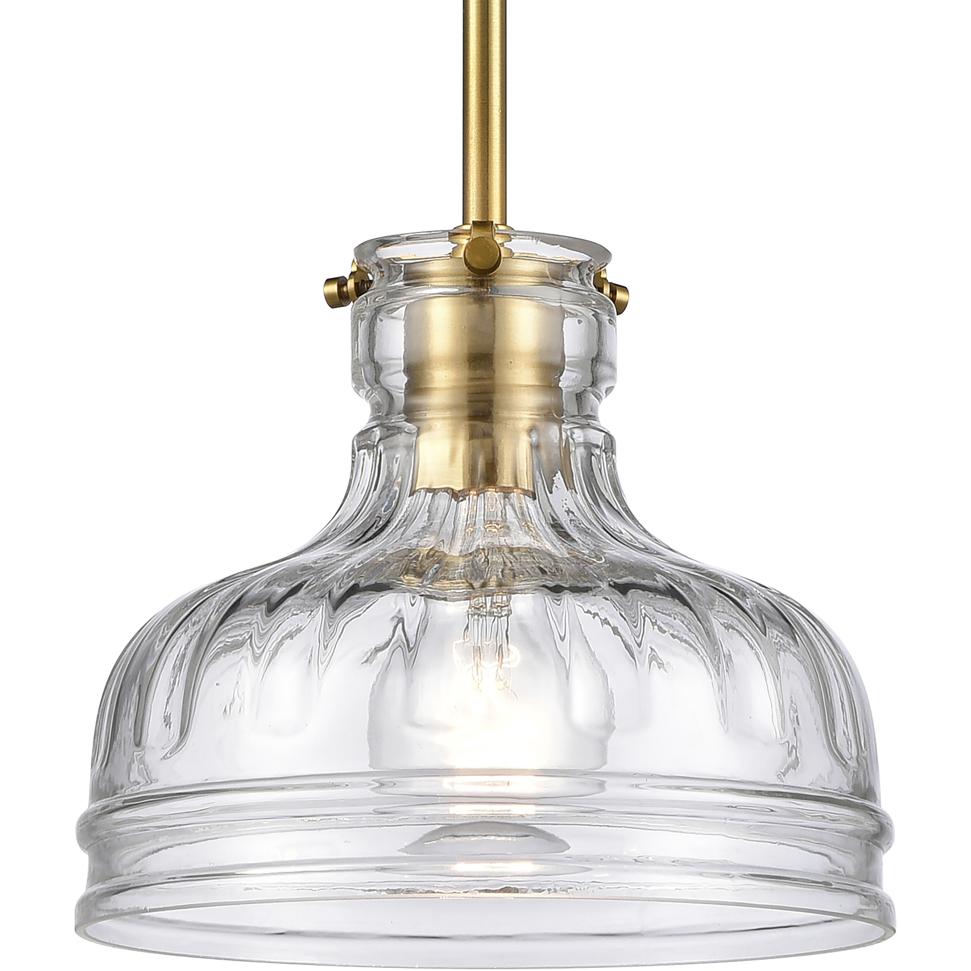 Orinoco 1 Light 8 inch Satin Brass Mini Pendant Ceiling Light