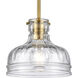 Orinoco 1 Light 8 inch Satin Brass Mini Pendant Ceiling Light