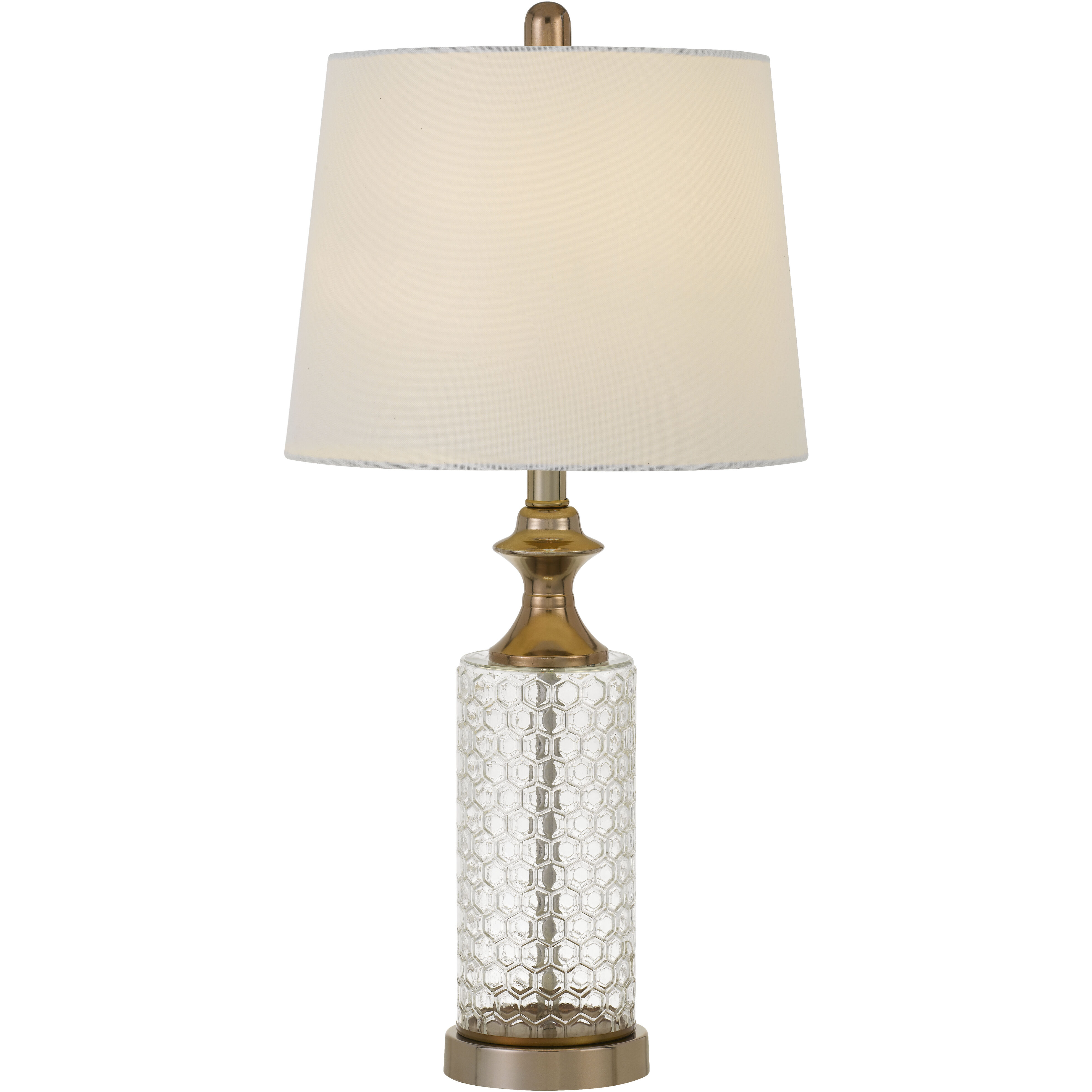 Breda 27 inch 100 watt Clear/Copper Table Lamp Portable Light