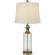Breda 27 inch 100 watt Clear/Copper Table Lamp Portable Light