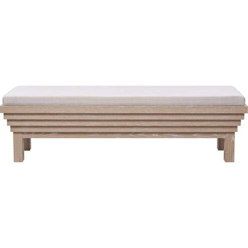 Joanne Light Oak and Off White Bench