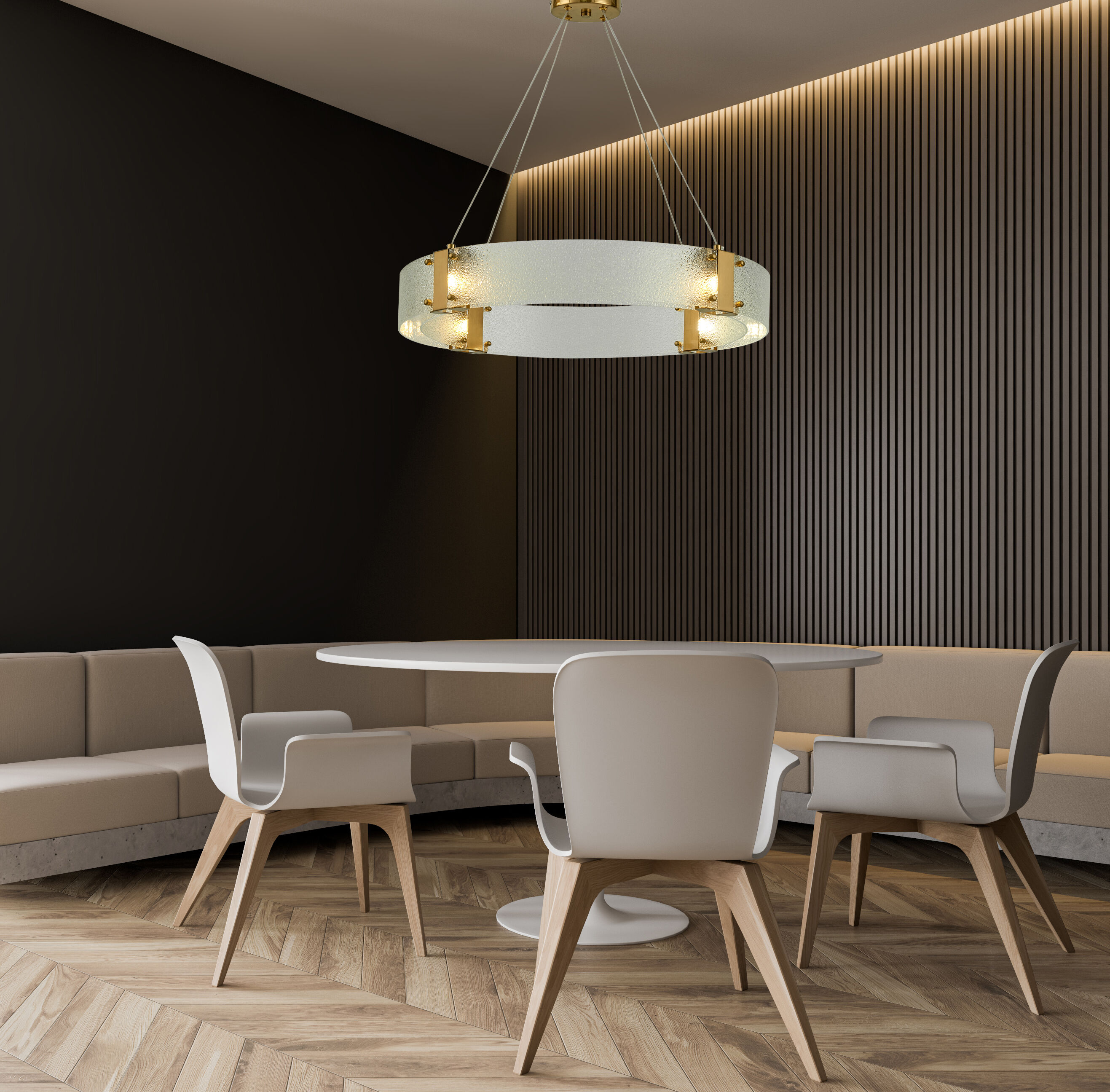 Lyra 4 Light 24 inch Gold Dining Chandelier Ceiling Light