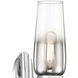 Flame Sconce Wall Light in Chrome