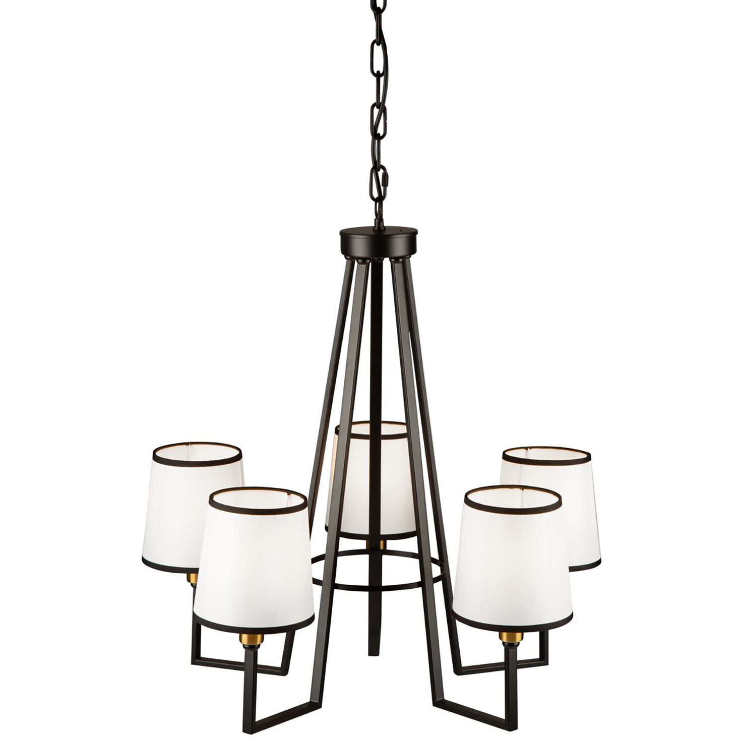 Coco LED 25.6 inch Gold and Black Chandelier Ceiling Light