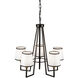 Coco LED 25.6 inch Gold and Black Chandelier Ceiling Light