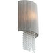 Crystal Reign 1 Light 10 inch Nickel Wall Sconce Wall Light