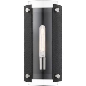 Barcelona 1 Light 6 inch Black with Brushed Nickel Accents ADA Sconce Wall Light