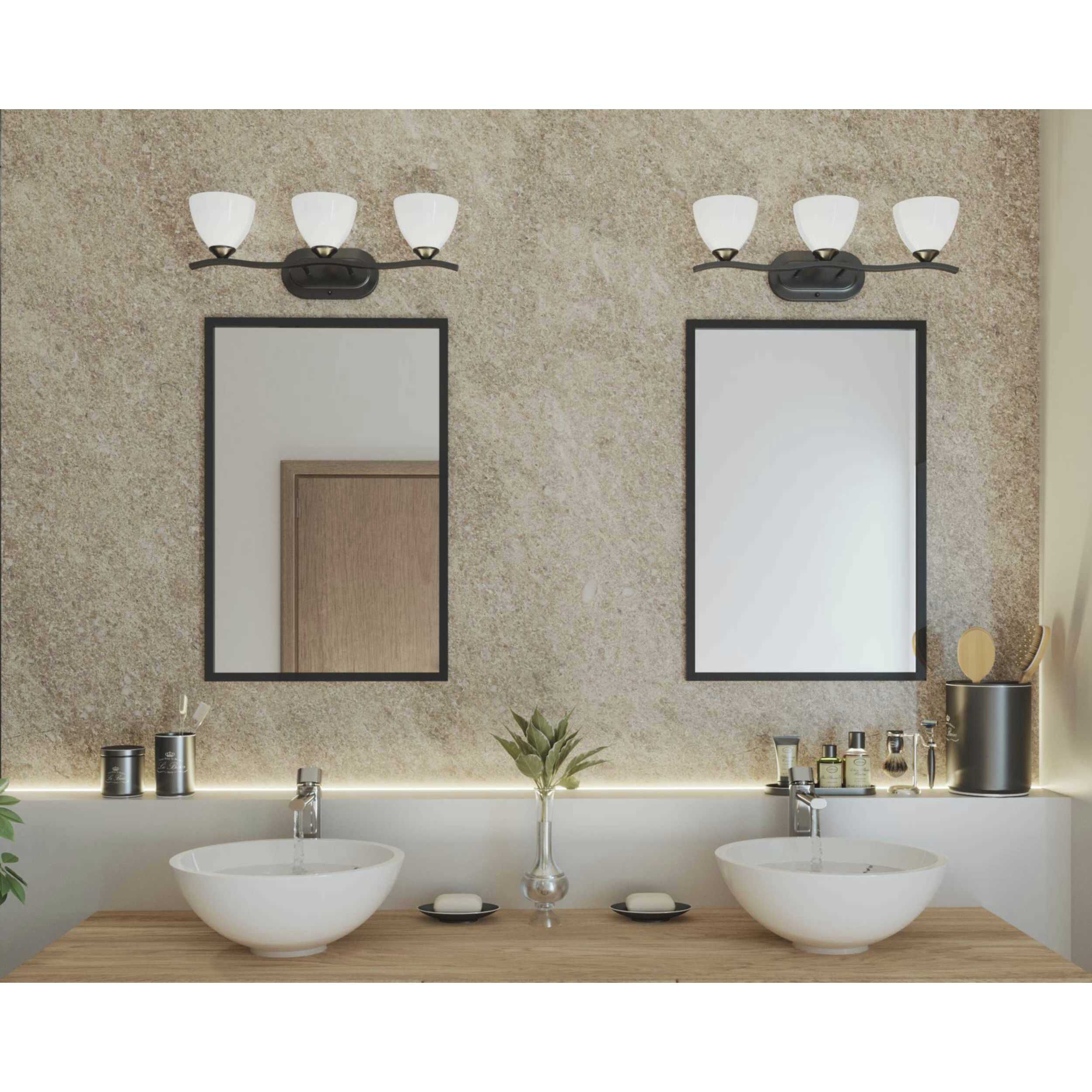 Laird 3 Light 23.75 inch Antique Bronze Bath Vanity Wall Light