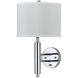 Hotel 1 Light 10 inch Chrome Wall Lamp Wall Light