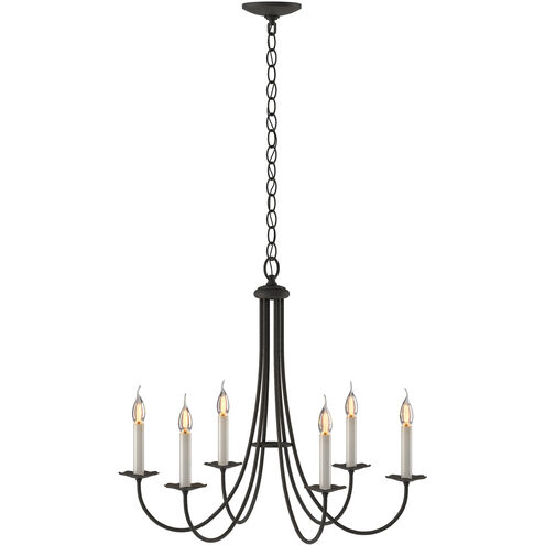Simple Sweep 6 Light 26 inch Natural Iron Chandelier Ceiling Light