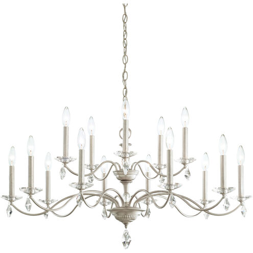 Modique 15 Light 39.5 inch Polished Silver Chandelier Ceiling Light in Heritage