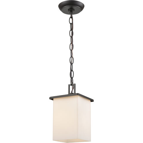 Broad Street 1 Light 6 inch Textured Matte Black Outdoor Pendant