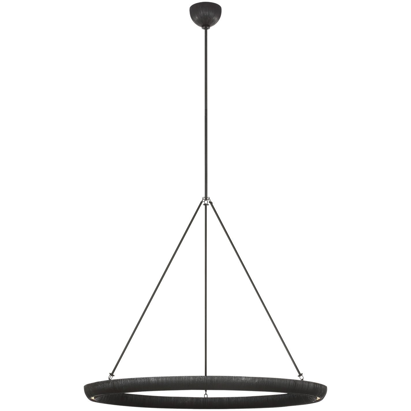 Kelly Wearstler Utopia LED 42 inch Aged Iron Ring Chandelier Ceiling Light