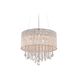 Beverly Dr. LED 32 inch Silver Silk String Dual Mount / Flush / Hanging Ceiling Light, Convertible to Hanging