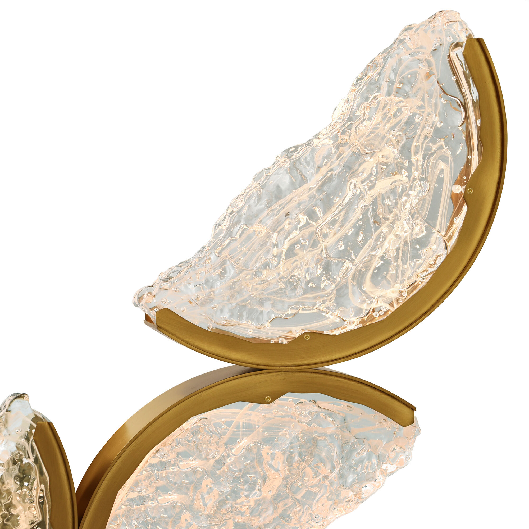 Moon LED 54 inch Brass Chandelier Ceiling Light