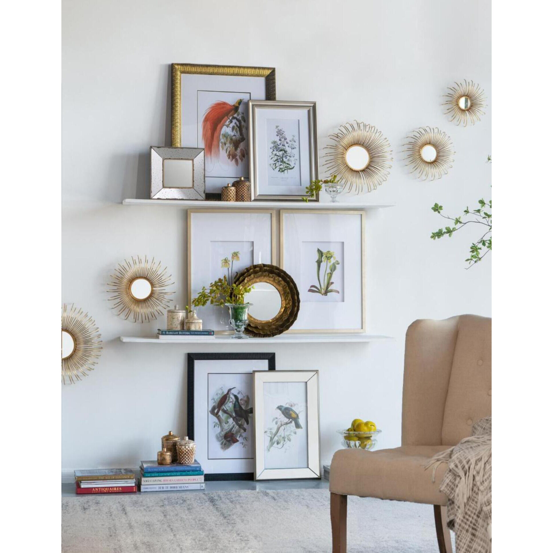 Botanical Multi Color Wall Art, Set of 4