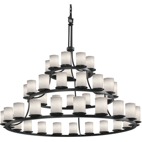 Fusion 60 inch Chandelier Ceiling Light in LED, Dark Bronze, Opal Fusion