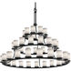 Fusion 60 inch Chandelier Ceiling Light in LED, Dark Bronze, Opal Fusion