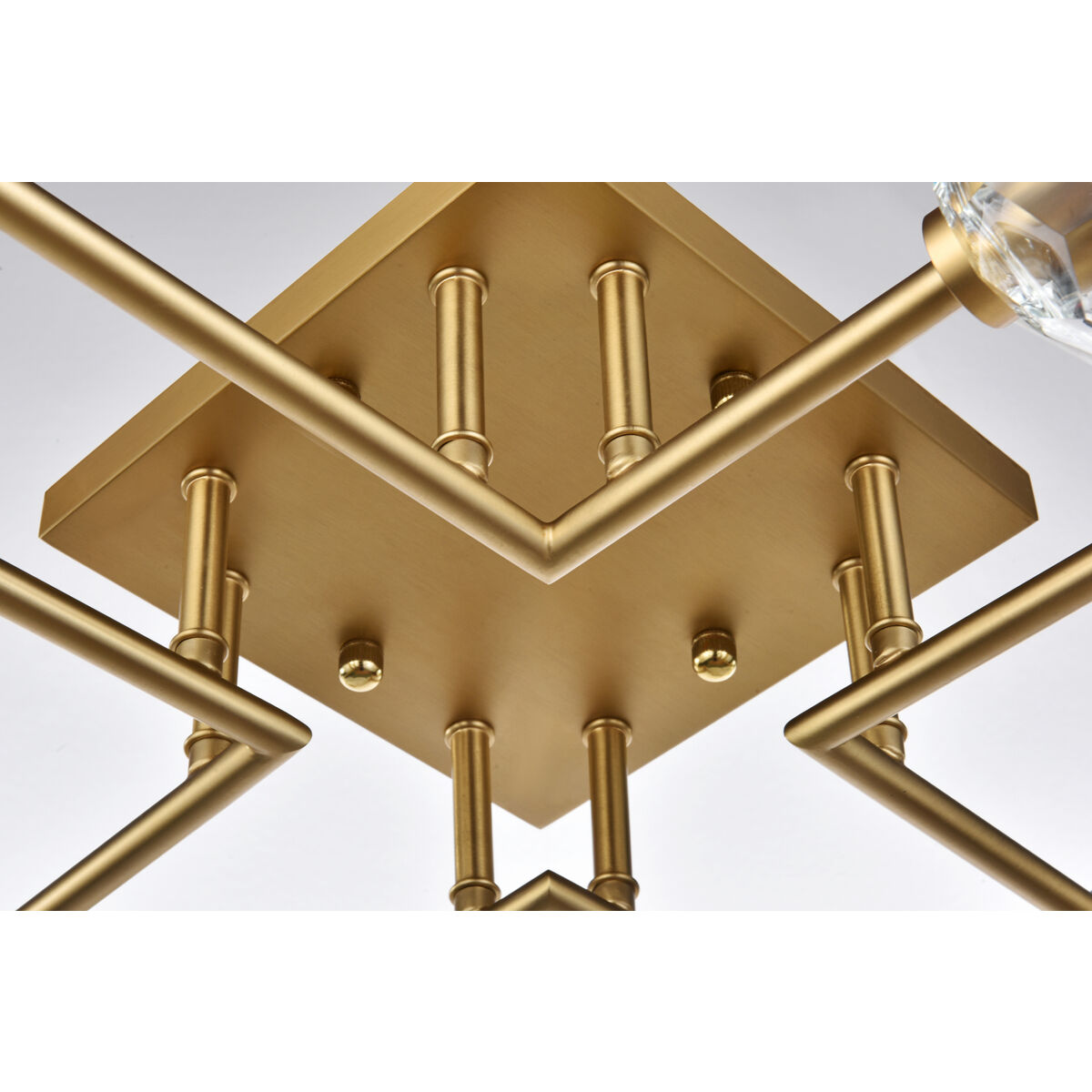 Eren 8 Light 31 inch Satin Gold Flush Mount Ceiling Light