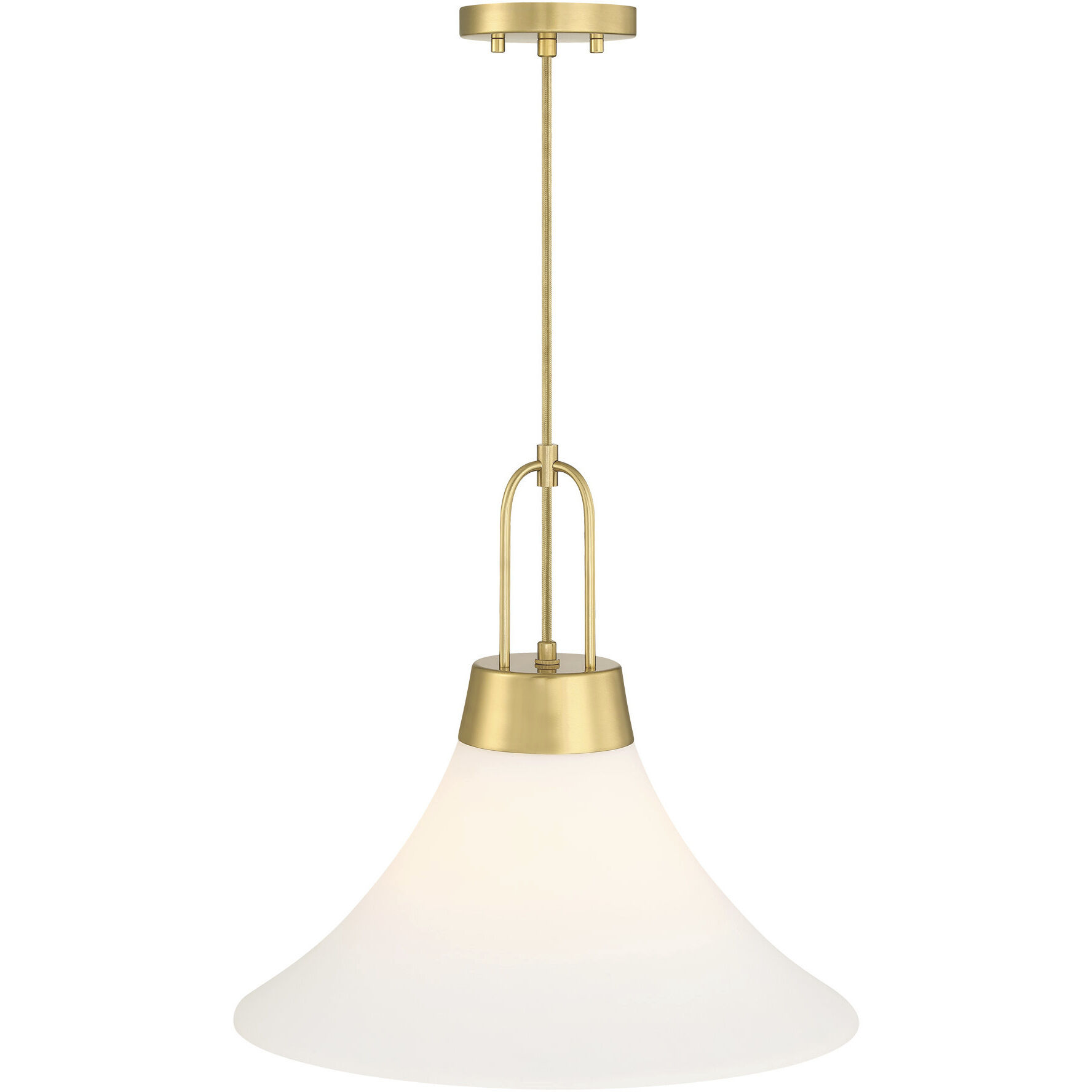 Evergreen Oasis LED 18 inch Brushed Gold Down Pendant Ceiling Light