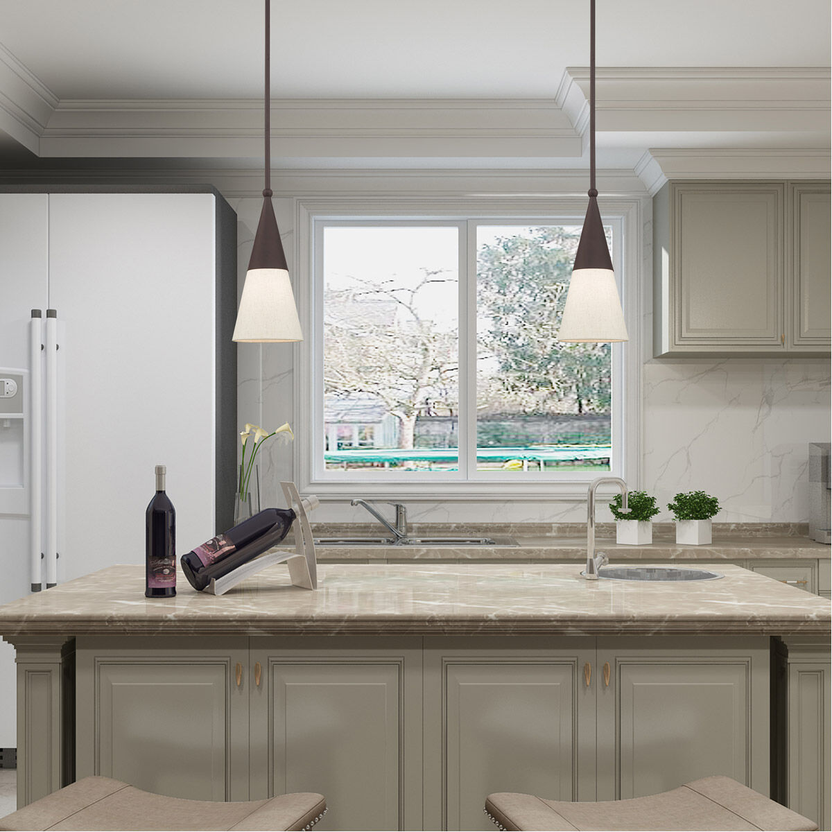 Stockholm 1 Light 6.75 inch Bronze Mini Pendant Ceiling Light