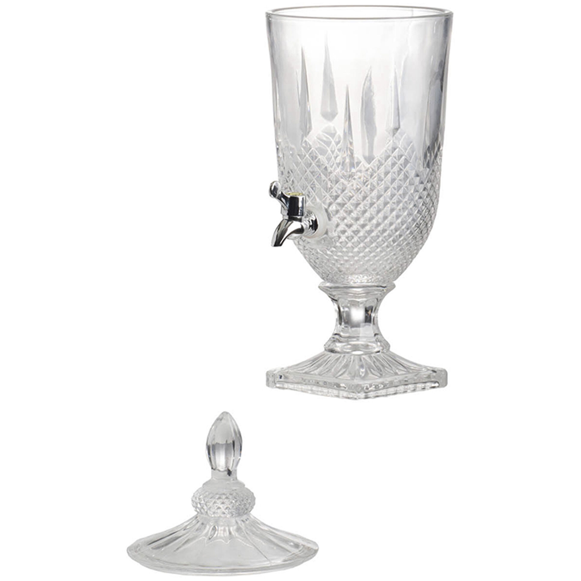 Anita Clear and Polished Silver Drink Dispenser