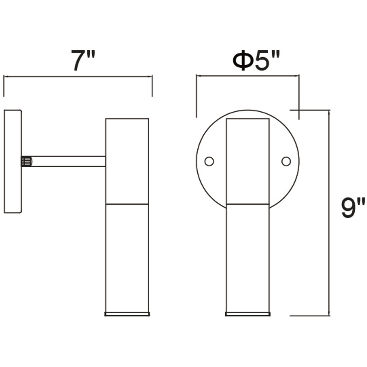 Pipes LED 5 inch Brass Wall Sconce Wall Light