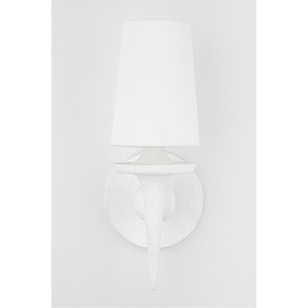 Torch 1 Light 6 inch White Plaster Wall Sconce Wall Light