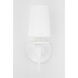Torch 1 Light 6 inch White Plaster Wall Sconce Wall Light