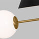 AERIN Cosmo 4 Light 28 inch Midnight Black and Burnished Brass Chandelier Ceiling Light in Midnight Black / Burnished Brass