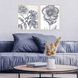 Florals Collection Blue Framed Art