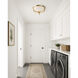 Dart 3 Light 14 inch Satin Brass Flush Mount Ceiling Light