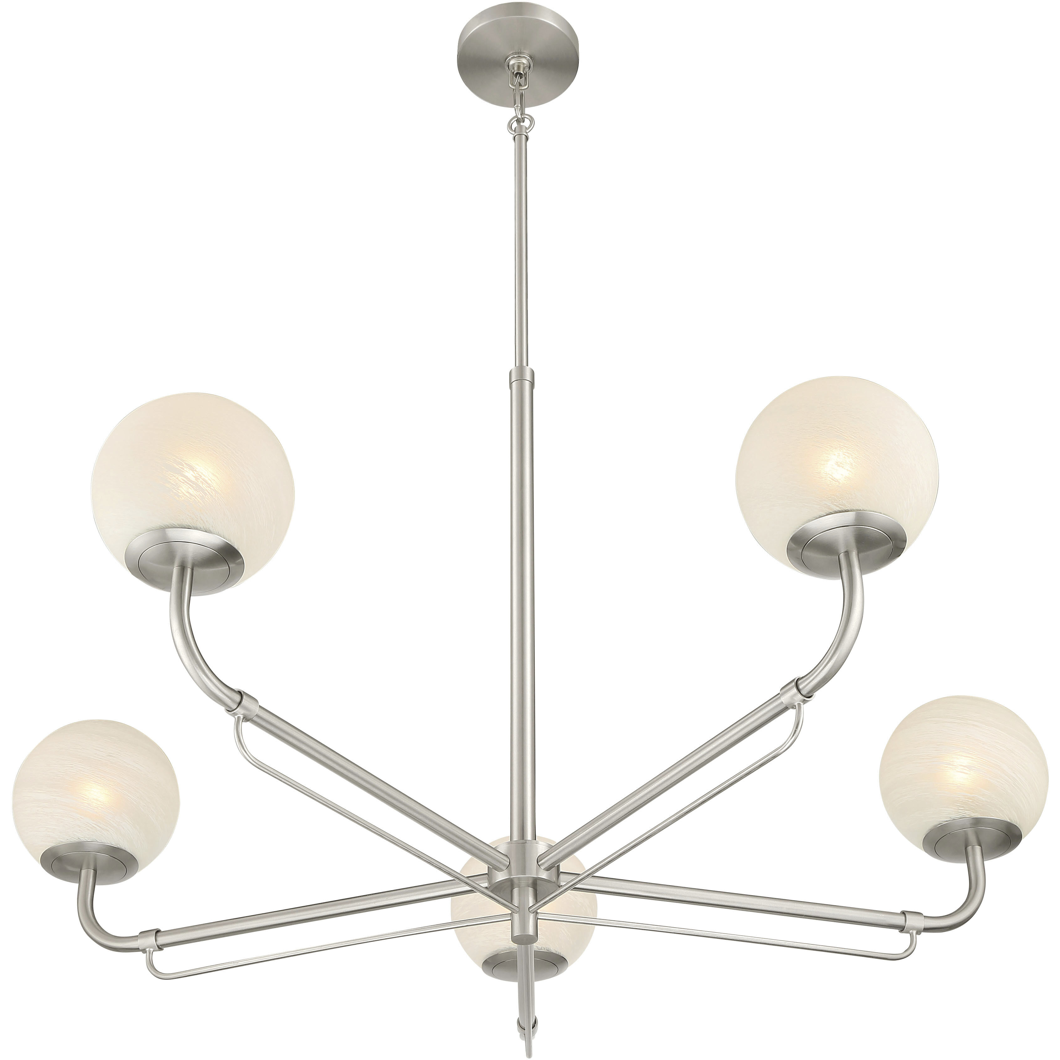 Whitehall 5 Light 38 inch Brushed Nickel Chandelier Ceiling Light