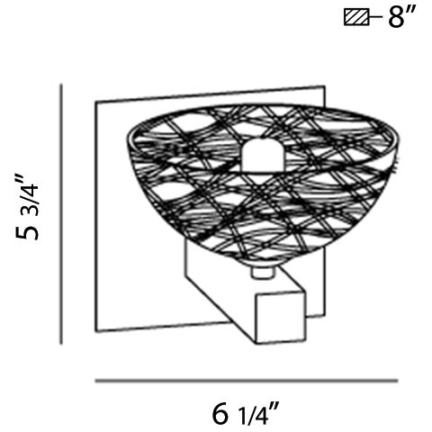 Caramico 1 Light 6 inch Chrome Wall Sconce Wall Light