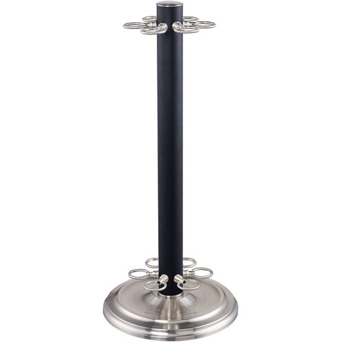 Players Matte Black and Brushed Nickel Cue Stands