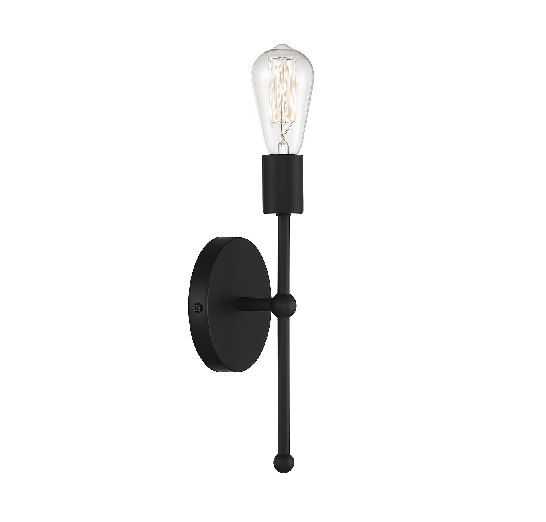 Industrial 1 Light 5.13 inch Matte Black ADA Wall Sconce Wall Light