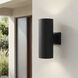 Cylinder Outdoor Wall Mount Up/Down Cylinder in Black, LED Lamping, Progress LED