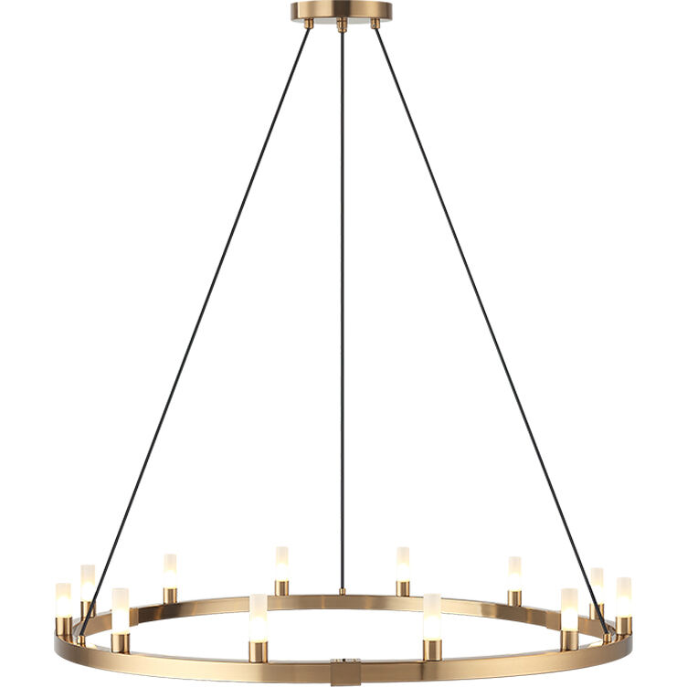 Cascadian 12 Light 39.38 inch Aged Gold Brass Chandelier Ceiling Light