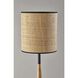 Cayman 63 inch 150.00 watt Black / Natural Wood Floor Lamp Portable Light