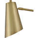 Bray Wall Mount Wall Light in Lacquered Brass