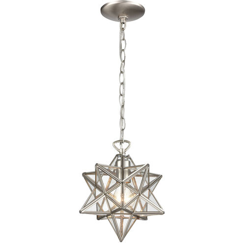 Bells 1 Light 9 inch Antique Nickel with Clear Mini Pendant Ceiling Light