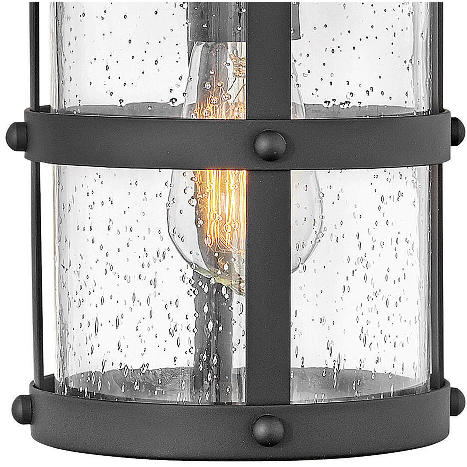 Estate Series Lakehouse LED 15 inch Black Outdoor Wall Mount Lantern, Small