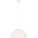 Riku 1 Light 14.25 inch White Pendant Ceiling Light