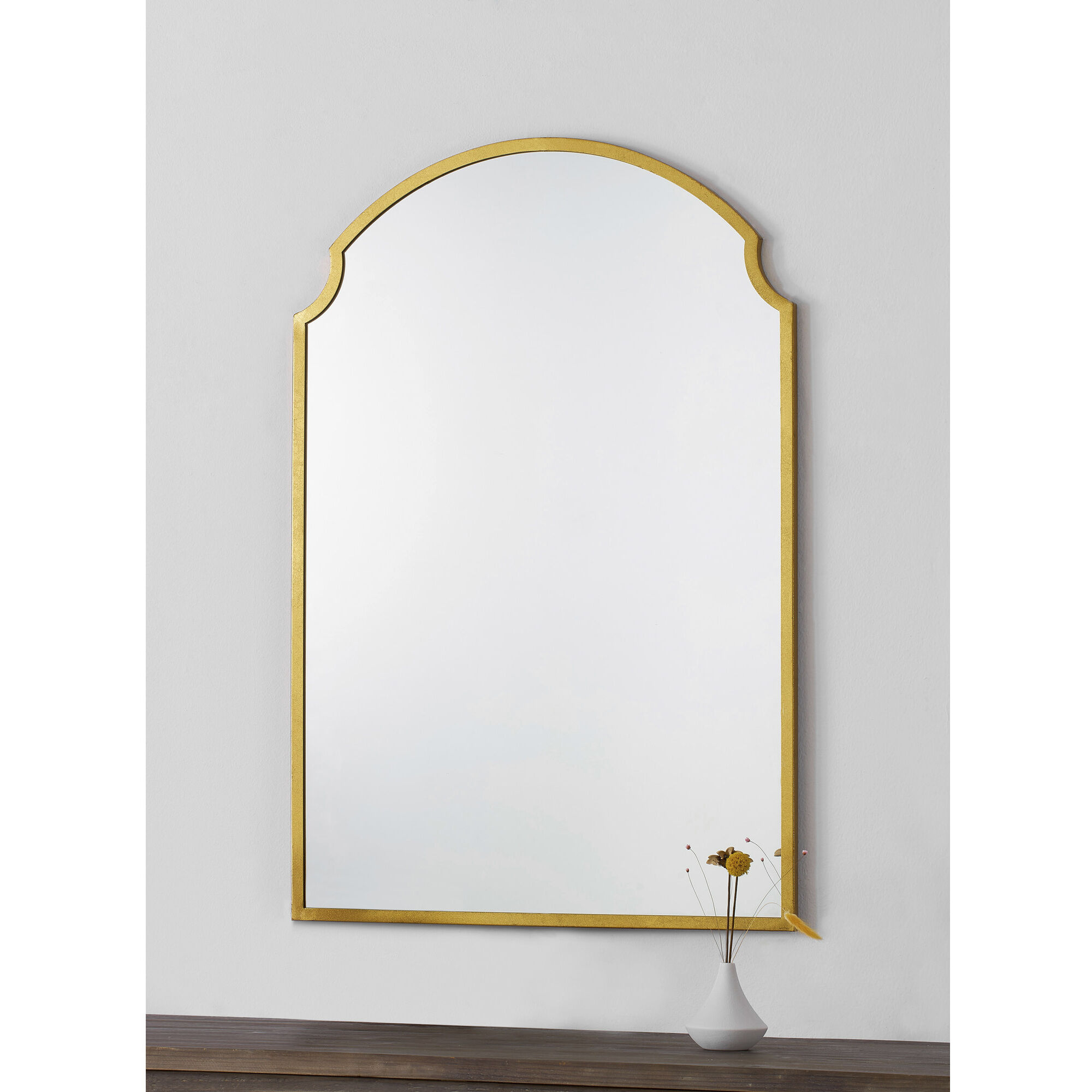 Christine 36 X 24 inch Gold and Clear Mirror