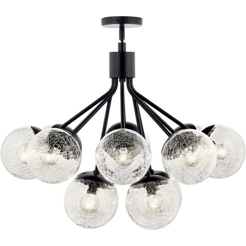 Silvarious 12 Light Black Chandelier/Semi Flush Ceiling Light
